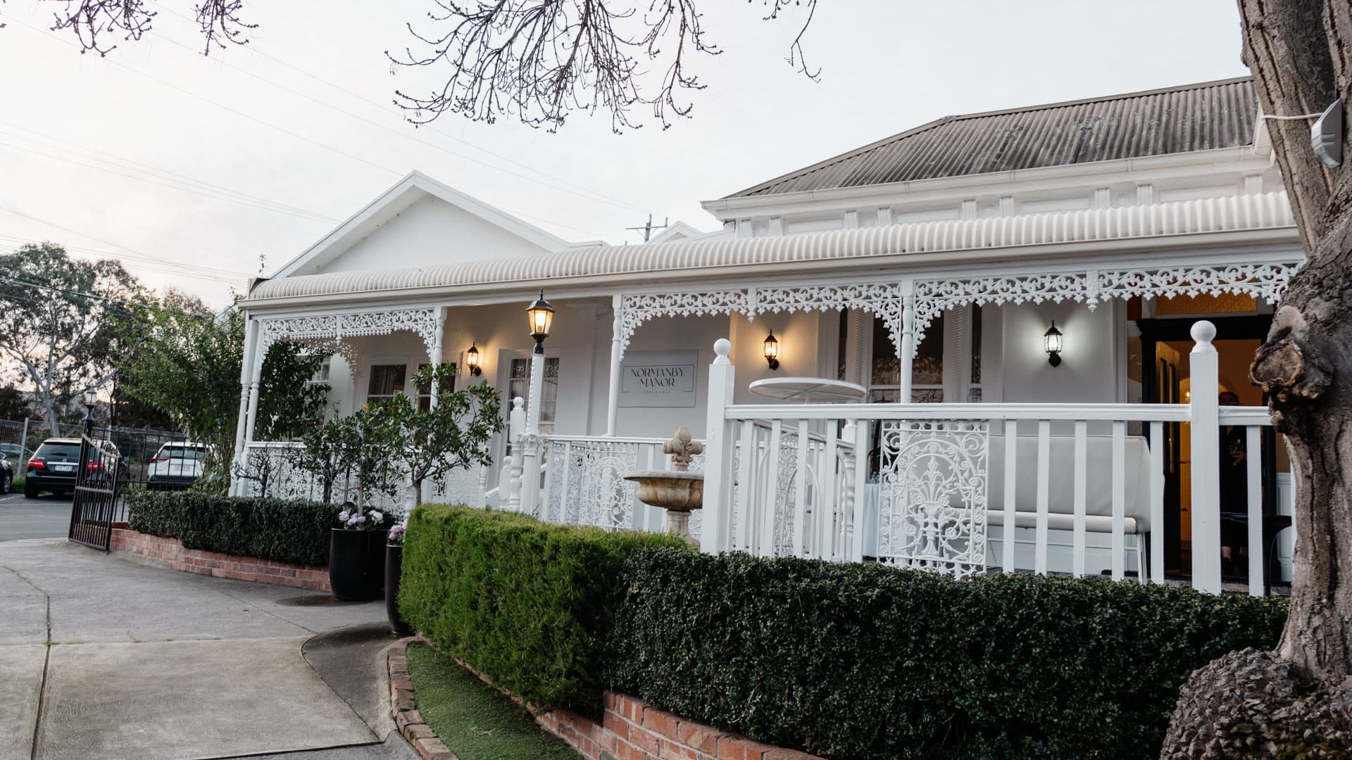 The manor’s heritage facade