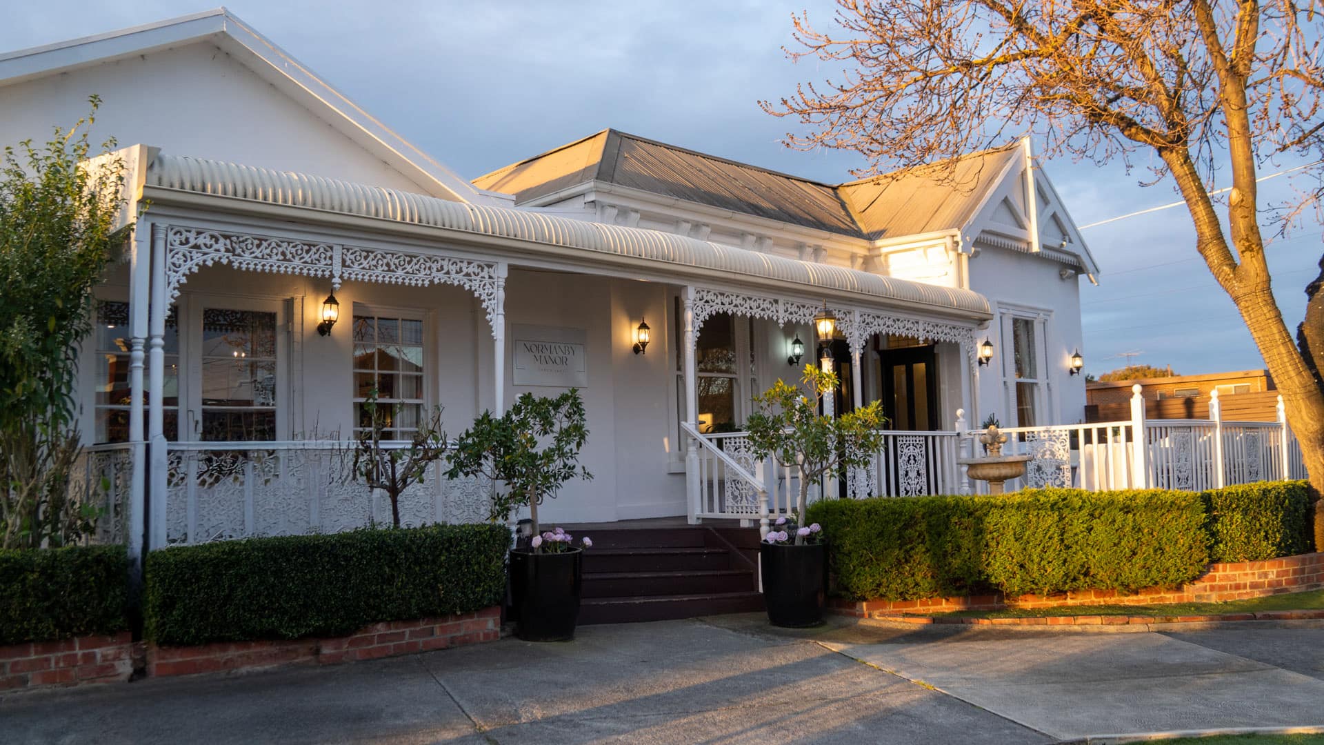 The manor's heritage facade